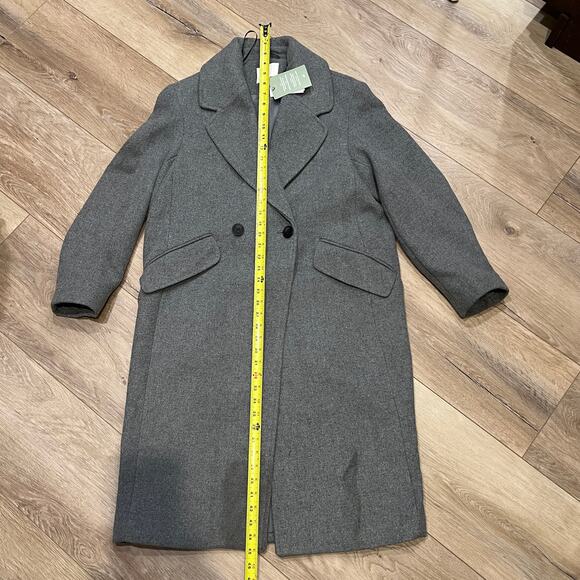 H&M Women's Double-Breasted Coat Size XS In Gray - Picture 6 of 13